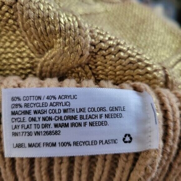 NEW Kika Vargas Chunky Gold Sweater Sleeveless w/Straps Metallic Tank 4x Plus - Picture 13 of 13